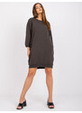 RELEVANCE Khaki voľné šaty Salou -RV-SK-6839.95-khaki