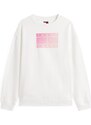 Tommy Jeans Mikina rosé / svetloružová / biela