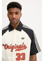 Košeľa adidas Originals Winter Shooter béžová farba, voľný strih, JM0514