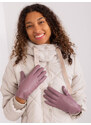 ITALY MODA Svetlofialové koženkové rukavice AT-RK-239501A.16-purple