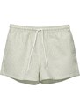 Pull&Bear Plavecké šortky pastelovo zelená / biela