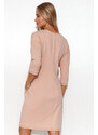 Denné teplákové šaty M779 béžové - Makadamia