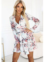 NUMOCO Elegantné kvetované šaty s volánikmi STEFANO 297-3
