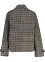 KABÁT GANT CHECKED SHORT WOOL BLEND CAR COAT PUTTY