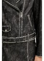 Bunda Guess CHARLENE čierna farba, prechodná, oversize, W5YL04 WHDI0