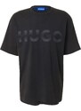 HUGO Tričko 'Nenzye' antracitová / tmavosivá