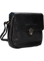 Dámska kožená crossbody kabelka Greenwood Petra - čierna