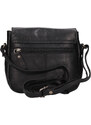 Dámska kožená crossbody kabelka Greenwood Petra - čierna