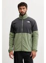 Fleecová mikina The North Face Glacier Heavyweight zelená farba, s potlačou, NF0A89JGDKI1