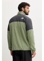 Fleecová mikina The North Face Glacier Heavyweight zelená farba, s potlačou, NF0A89JGDKI1