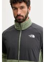 Fleecová mikina The North Face Glacier Heavyweight zelená farba, s potlačou, NF0A89JGDKI1