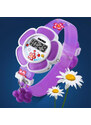 SKMEI 1144 digitálne dievčenské hodinky Flowers Fialové