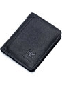 Bullcaptain elegantná kožená peňaženka Gerold Čierna