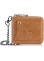 Bullcaptain kožená peňaženka s retiazkou Gwen Camel