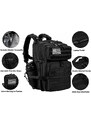 TOP FASHION Taktický batoh 25–45L – outdoorový ruksak s držákem lahve