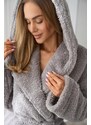 L&L Teplý dámsky krátky župan s kapucňou 2559 Liv S-XL damski