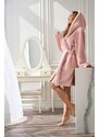 L&L Teplý dámsky krátky župan s kapucňou 2559 Liv S-XL damski