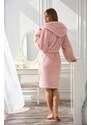 L&L Teplý dámsky krátky župan s kapucňou 2559 Liv S-XL damski