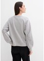 bonprix Mikina so širokým golierom z bio bavlny, farba šedá