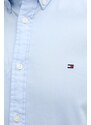 Košeľa Tommy Hilfiger modrá farba, slim, s golierom button-down, MW0MW40458
