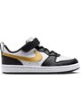 Nike Court Borough Low Recraft Little Kids Shoes BLACK/METALLIC GOLD-BLACK-WHIT 008