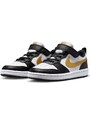 Nike Court Borough Low Recraft Little Kids Shoes BLACK/METALLIC GOLD-BLACK-WHIT 008