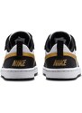 Nike Court Borough Low Recraft Little Kids Shoes BLACK/METALLIC GOLD-BLACK-WHIT 008