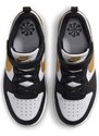 Nike Court Borough Low Recraft Little Kids Shoes BLACK/METALLIC GOLD-BLACK-WHIT 008
