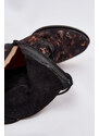 Semišové Vzorované Členkové Topánky Na Ploché Podrážke Maciejka