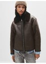 Pull&Bear Prechodná bunda tmavohnedá