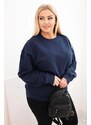 Kesi Dámska mikina s kruhovým dizajnom Plus Size bavlnená basic s okrúhlym výstrihom