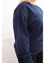 Kesi Dámska mikina s kruhovým dizajnom Plus Size bavlnená basic s okrúhlym výstrihom