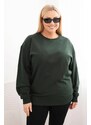 Kesi Dámska mikina s kruhovým dizajnom Plus Size bavlnená basic s okrúhlym výstrihom