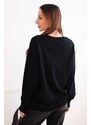 Kesi Dámska mikina z pružného bavlneného materiálu basic s okrúhlym výstrihom