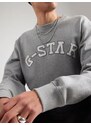 G-STAR Mikina sivá / tmavosivá / biela