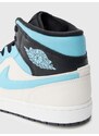 Jordan Členkové tenisky 'AIR JORDAN 1 MID SE' nebesky modrá / čierna / biela