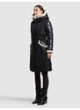 khujo Zimný kabát 'Poppy' svetlobéžová / čierna
