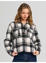 Sinsay - Károvaná bunda typu shacket - čierna