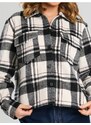 Sinsay - Károvaná bunda typu shacket - čierna