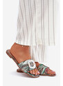 Boto Płaskie Klapki Damskie Z Ozdobną Klamrą Multikolor Clariola