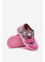 Kapcie Milami Dziecięce Na Rzepy W Jednorożce Szaro-Różowe Reathiana