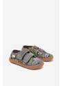 Kapcie Barefoot Chłopięce Z Grafiką Milami Szare Saphira
