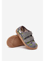Kapcie Barefoot Chłopięce Z Grafiką Milami Szare Saphira