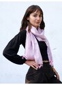 Pranita Hodvábny šál z Váránasí svetloružovo-svetlošedý