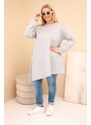 Kesi Dámska dlhá mikina Plus Size s voľným strihom