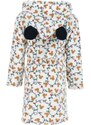SunCity Dievčenský vianočný coral fleece župan s kapucňou Minnie Mouse