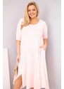 Kesi Włoski Plus size šaty s asymetrickým lemom