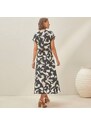 Košeľové midi šaty, s potlačou čierna/prírodná 054 Blancheporte