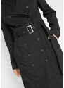bonprix Dlhý trenčkot s opaskom v páse, farba čierna
