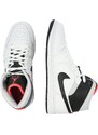 Jordan Členkové tenisky 'AIR JORDAN 1' svetlosivá / neónovo oranžová / čierna / biela